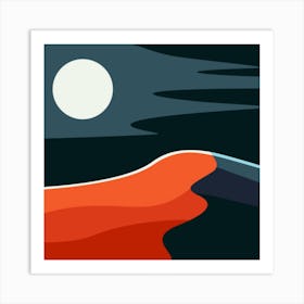 Night At The Beach Art Print