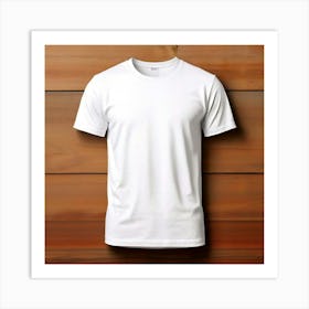 Mock Up Tshirt Blank Plain Cotton Unprinted Simple Minimalist Canvas Customizable Basic (20) Art Print