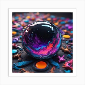 Abstract Painting droplet Art Print