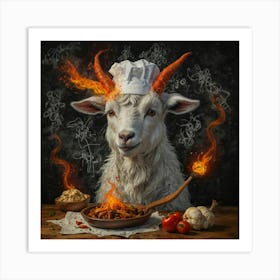 Goat Chef Art Print