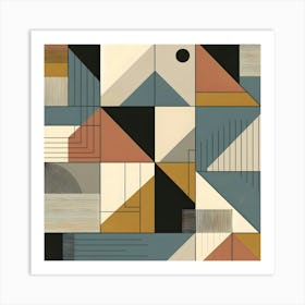 Geometric Abstract Canvas Print Art Print