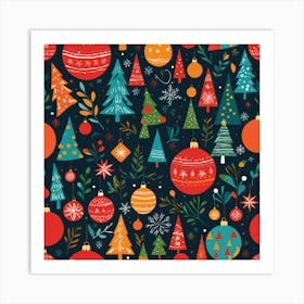 Christmas Ornaments 5 Art Print