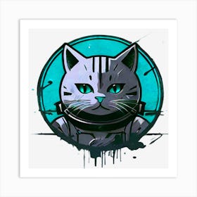 Cat In Space Art Print