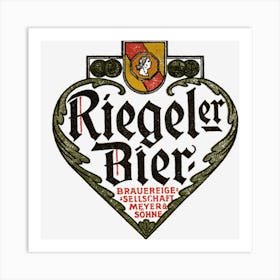 Riegeler Bier Art Print