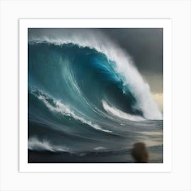 Wave Breaking Art Print