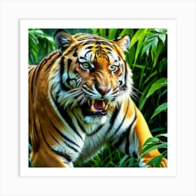 Tiger In The Jungle 4 Art Print