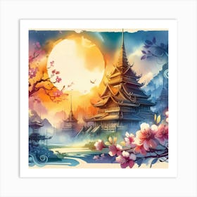 Asian Landscape Painting 51 Art Print