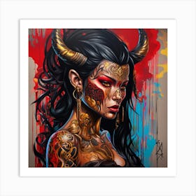 Devil Woman Art Print