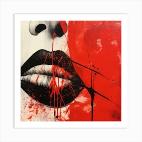 Bloody Lips Art Print