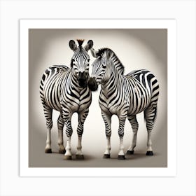 Pair of zebras Art Print