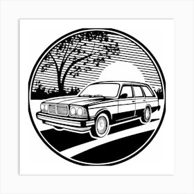 Mercedes Benz Wagon Art Print