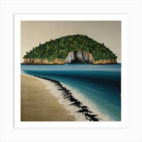 Cave On The Beach Art Print