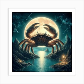 Crab At Night 29 Art Print