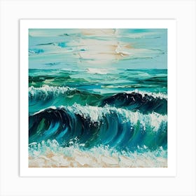 Boho Ocean Waves 1 Art Print