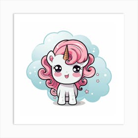 Cute Unicorn 129 Art Print