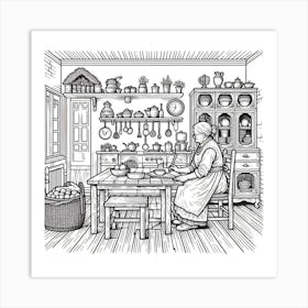 Victorian Kitchen Art Print