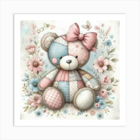 Patchwork Bear 4 Affiche