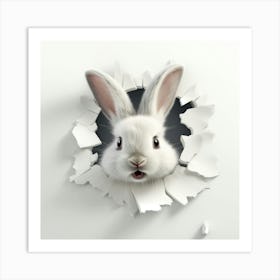 Rabbit Through A Hole 5 Art Print