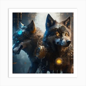 Steampunk Wolf Art Print