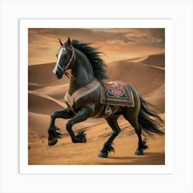 Horse In The Desert 4 Art Print