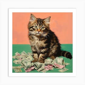 Money Cat 6 Art Print