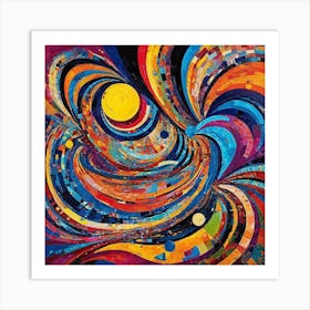 Confusion Abstract Painting Art Print