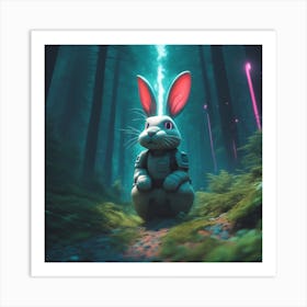 Rabbit In The Forest 75 Art Print