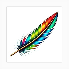 Rainbow Feather 8 Art Print