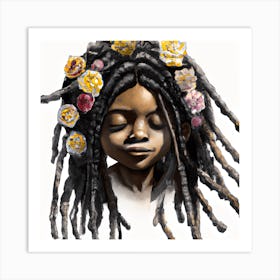 Dreadlock Girl In The Roots Art Print