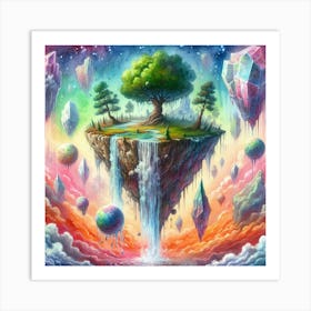 Mystical Floating Island 8 Art Print