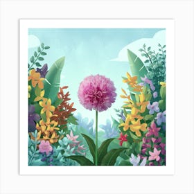 Flower In The Garden Art Print