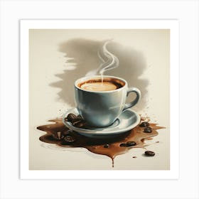 Coffee Painting 1 Art Print