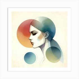 Watercolor Of A Woman 12 Art Print