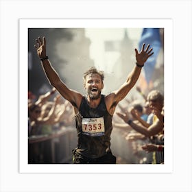 Marathon Finisher Art Print