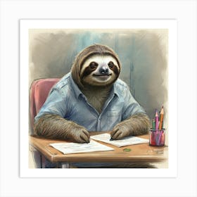 Sloth 59 Art Print