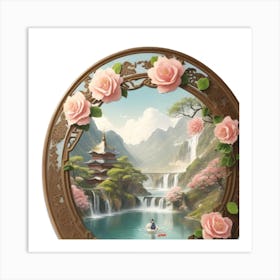 Roses In The Water 2 Art Print