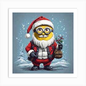 Minion Santa 2 Art Print