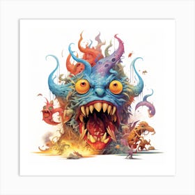 Monster Monster Monster Monster Monster Monster Monster Monster Monster 2 Art Print