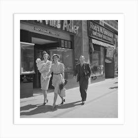 Hollywood, California, Shoppers By Russell Lee Art Print