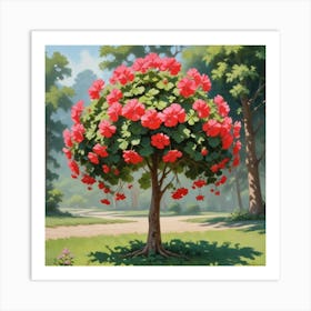 Geranium Tree Art Print Art Print