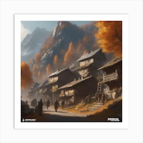 Village In Autumn 13 Art Print