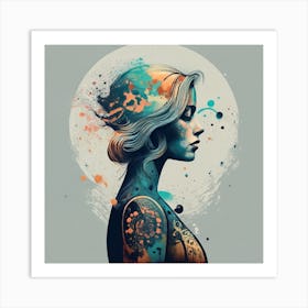 Splatter Girl Art Print