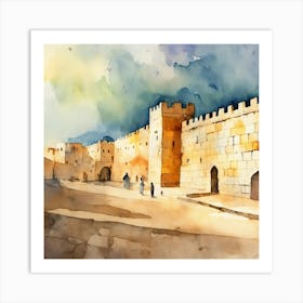 Jerusalem City Wall Art  Art Print