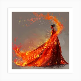 Fire Girl Art Print