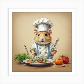 Chef Rat Art Print