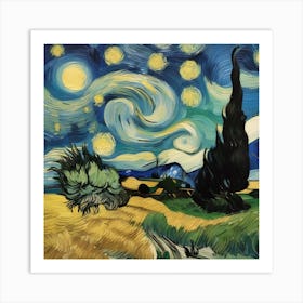 Starry Night By Vincent Image Art Print