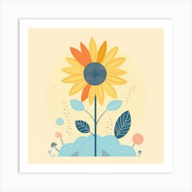 Sunflower Illustration Art Print