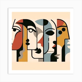 Portrait Of A Group Of People 1 Art Print