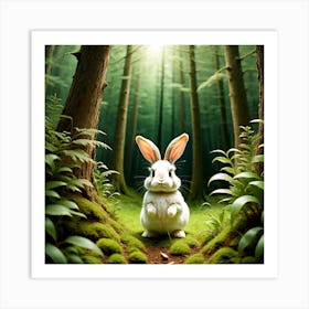Rabbit In The Forest 5 Art Print