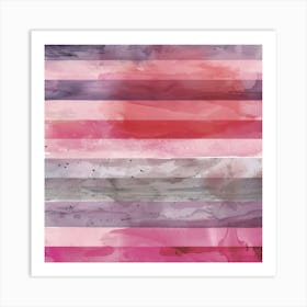 Pink Striped Canvas Print Art Print